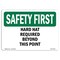 Signmission OSHA Sign, Hard Hat Required Beyond This Point, 10in X 7in Rigid Plastic, 10" W, 7" H, Landscape OS-SF-P-710-L-10634 - alternate 1